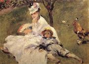 Madame Claude Monet aver son Fils Auguste renoir